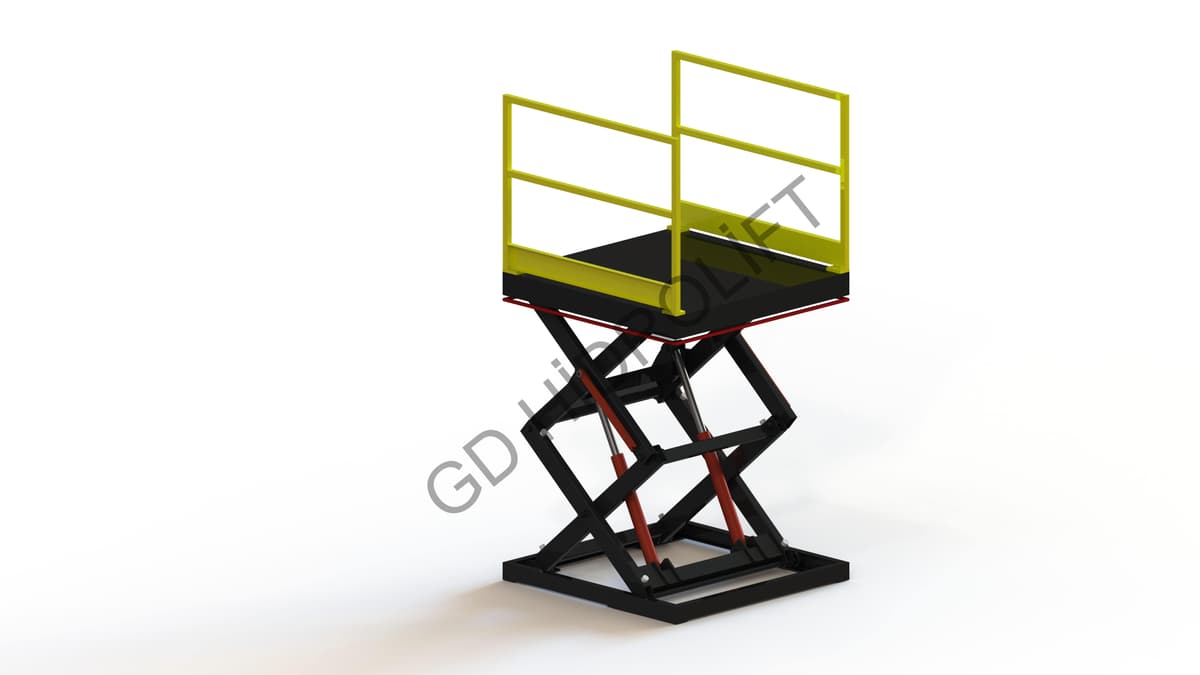 Çift Makaslı Yük Platformu